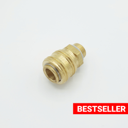 Brass coupling socket / DN 7.2 / ext. thread