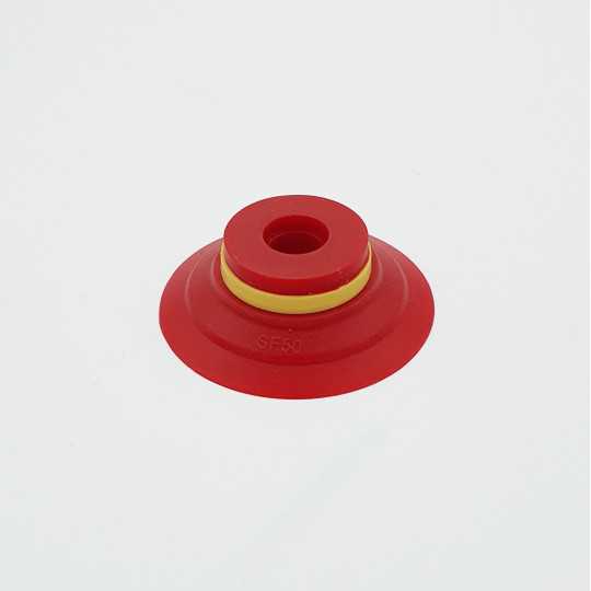 Flat suction cup D75 / SIL / m.S. / IG 1/4" - 1